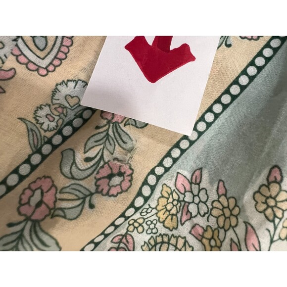 Soft Surroundings Tabitha Tunic Top Floral Paisley Green Pink - Petite XS *READ* - Picture 8 of 12